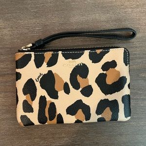 Coach Leopard Print Wristlet